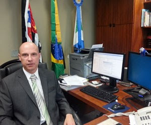 O desembargador Fausto Martin De Sanctis autorizou o 'home office' em seu gabinete no TRF-3, em São Paulo (Foto: Rosanne D'Agostino/G1)